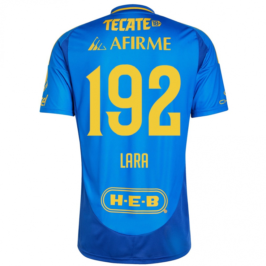 Niño Fútbol Camiseta Miguel Lara #192 Azul Amarillo 2ª Equipación 2024/25 Argentina