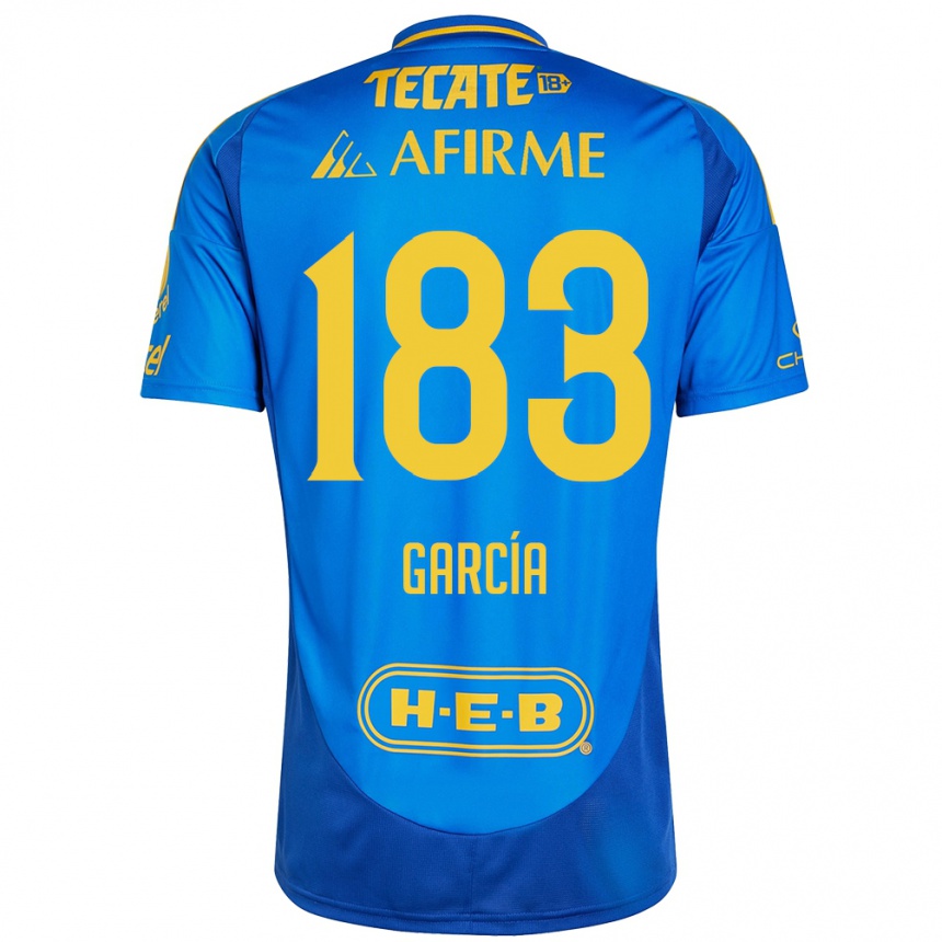 Niño Fútbol Camiseta Zahir García #183 Azul Amarillo 2ª Equipación 2024/25 Argentina