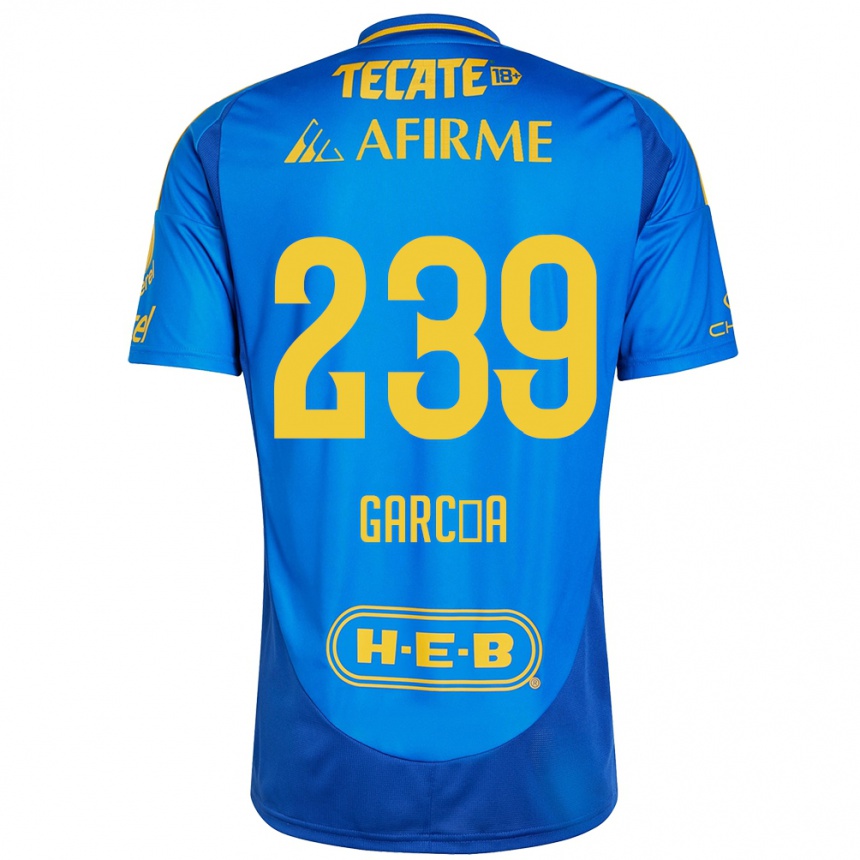 Niño Fútbol Camiseta Diego García #239 Azul Amarillo 2ª Equipación 2024/25 Argentina