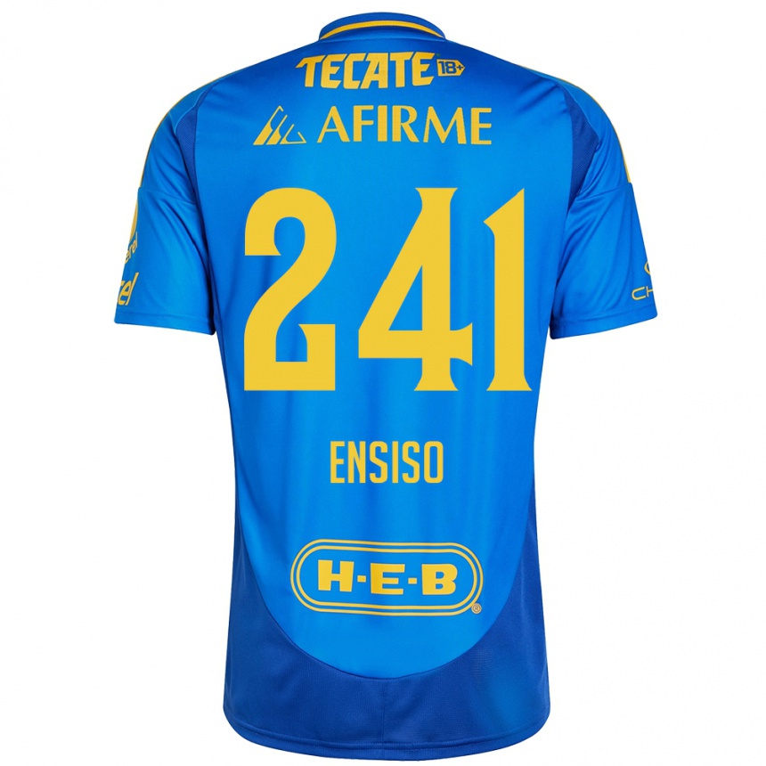 Niño Fútbol Camiseta Eduardo Ensiso #241 Azul Amarillo 2ª Equipación 2024/25 Argentina