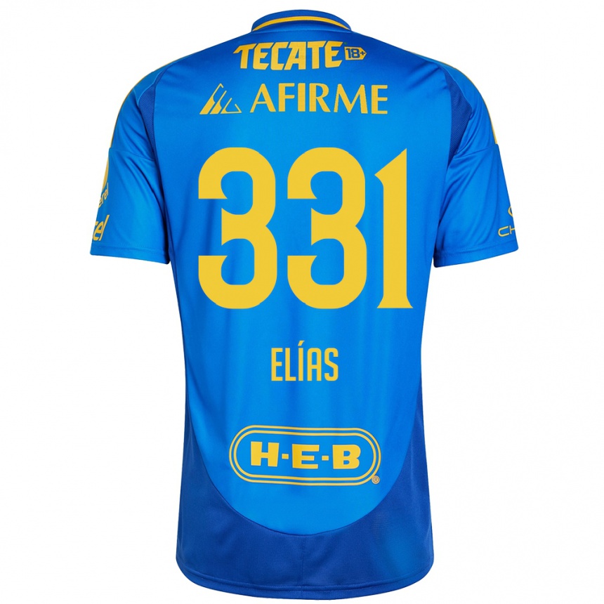 Niño Fútbol Camiseta Bruno Elías #331 Azul Amarillo 2ª Equipación 2024/25 Argentina