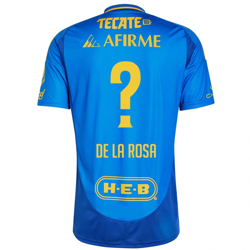 Niño Fútbol Camiseta Luis De La Rosa #0 Azul Amarillo 2ª Equipación 2024/25 Argentina