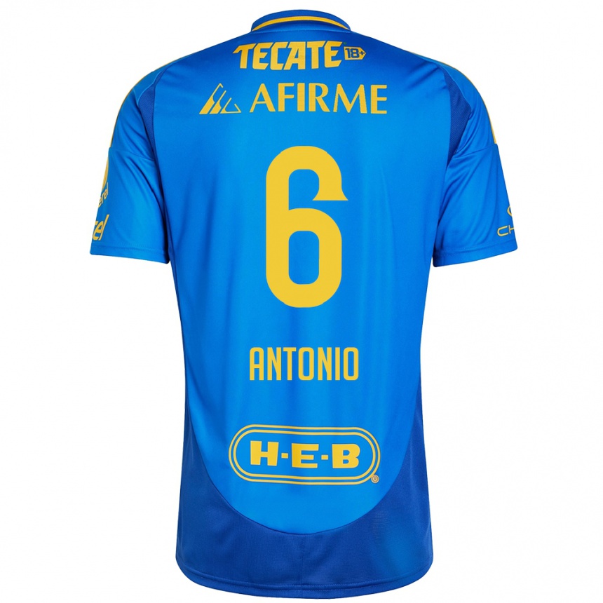 Niño Fútbol Camiseta Nancy Antonio #6 Azul Amarillo 2ª Equipación 2024/25 Argentina