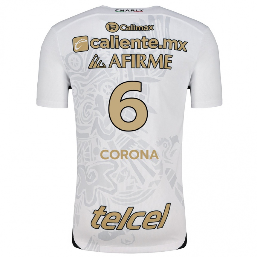 Niño Fútbol Camiseta Joe Corona #6 Blanco Negro 2ª Equipación 2024/25 Argentina