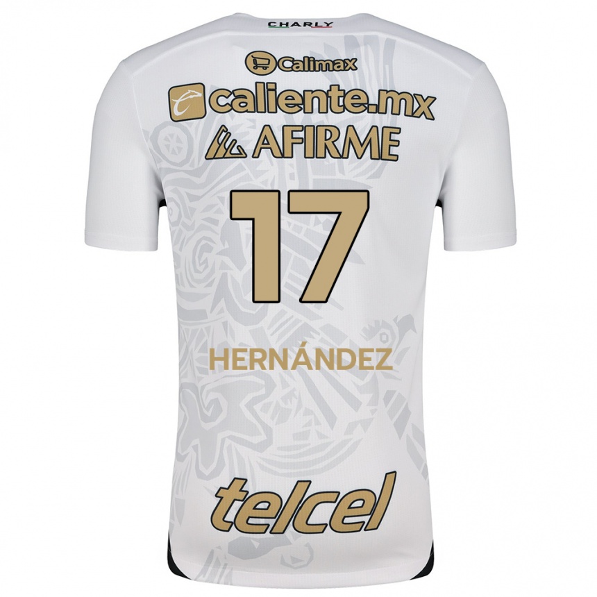 Niño Fútbol Camiseta Rubén Hernández #17 Blanco Negro 2ª Equipación 2024/25 Argentina