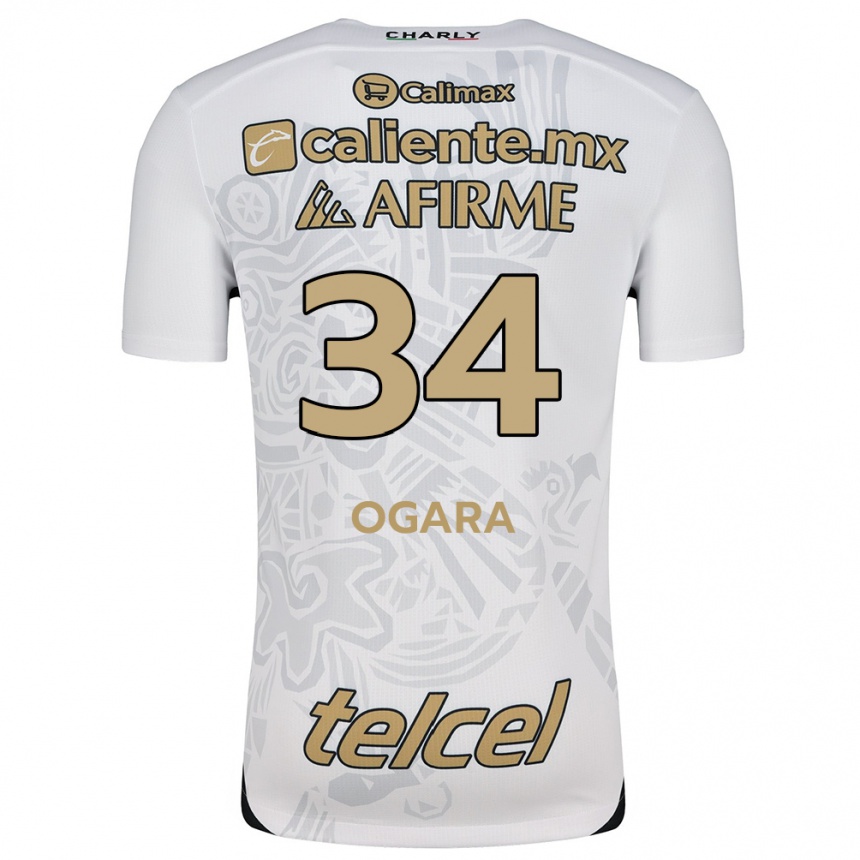 Niño Fútbol Camiseta Gerson Ogara #34 Blanco Negro 2ª Equipación 2024/25 Argentina