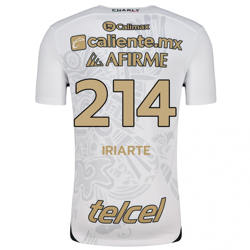 Niño Fútbol Camiseta Oliver Iriarte #214 Blanco Negro 2ª Equipación 2024/25 Argentina