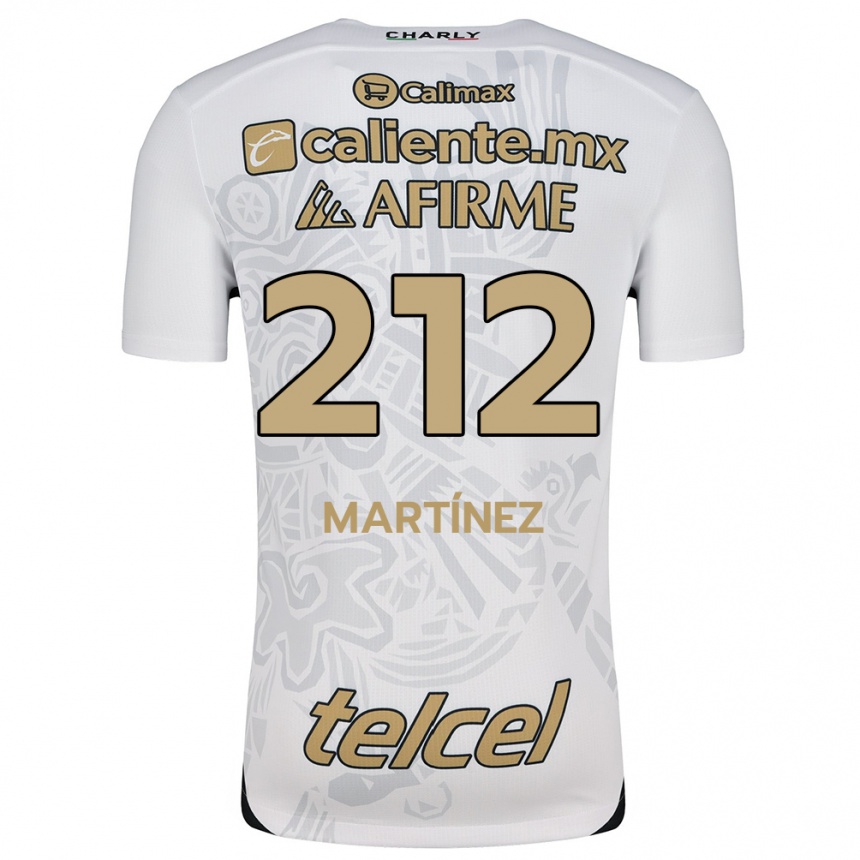 Niño Fútbol Camiseta Juan Martínez #212 Blanco Negro 2ª Equipación 2024/25 Argentina