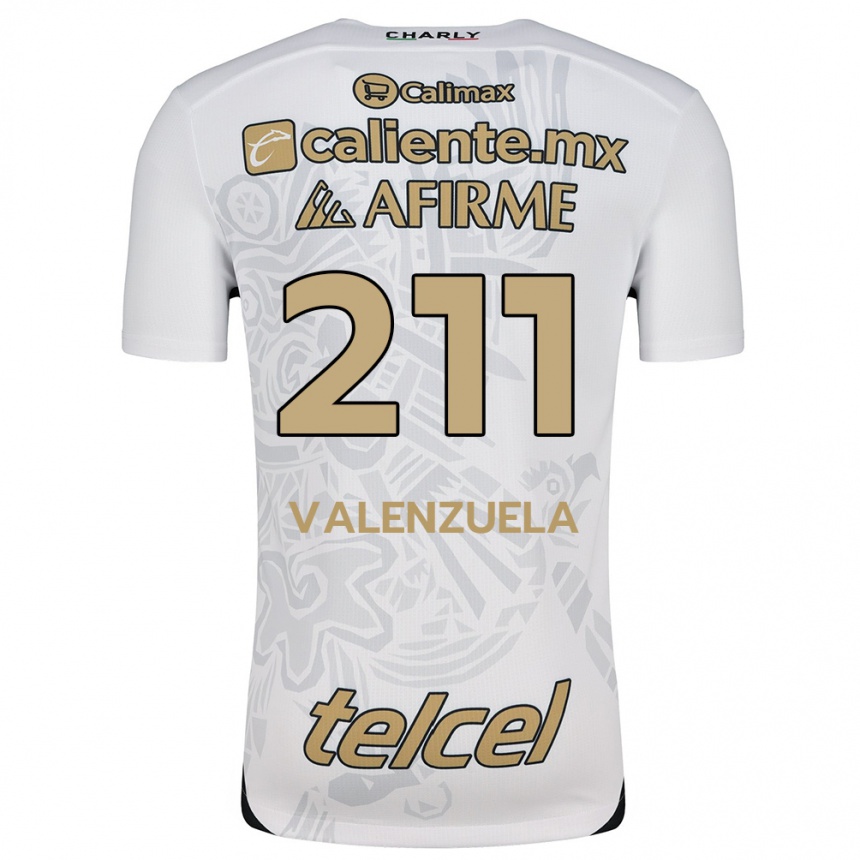 Niño Fútbol Camiseta Aldieri Valenzuela #211 Blanco Negro 2ª Equipación 2024/25 Argentina