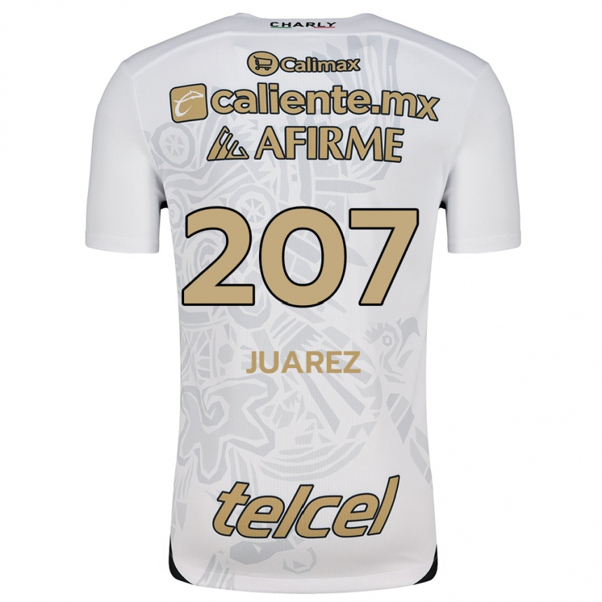 Niño Fútbol Camiseta José Juárez #207 Blanco Negro 2ª Equipación 2024/25 Argentina