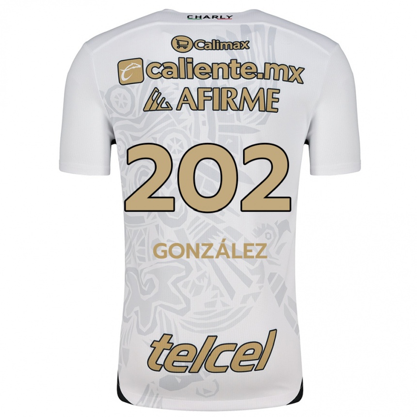 Niño Fútbol Camiseta Joban González #202 Blanco Negro 2ª Equipación 2024/25 Argentina