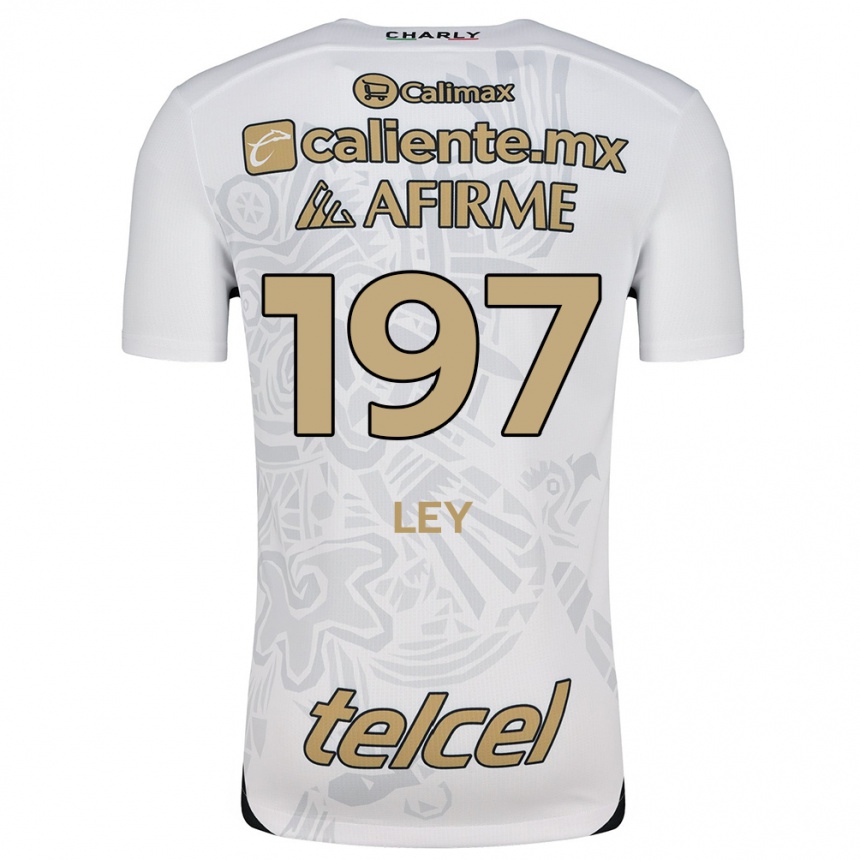 Niño Fútbol Camiseta Emanuel Ley #197 Blanco Negro 2ª Equipación 2024/25 Argentina