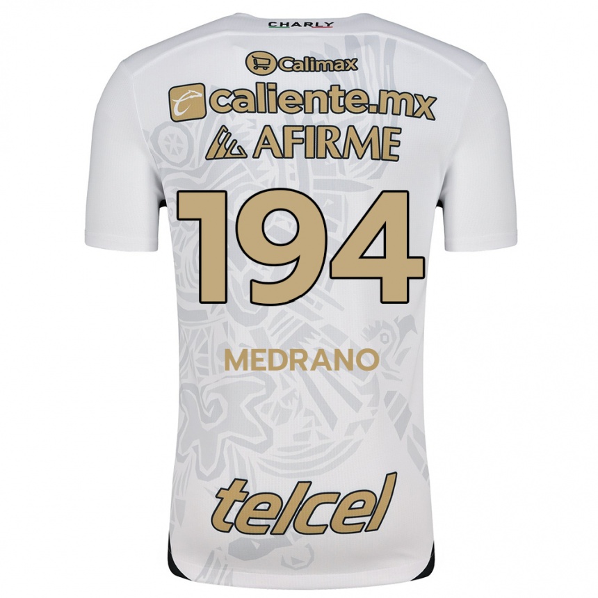 Niño Fútbol Camiseta Luis Medrano #194 Blanco Negro 2ª Equipación 2024/25 Argentina