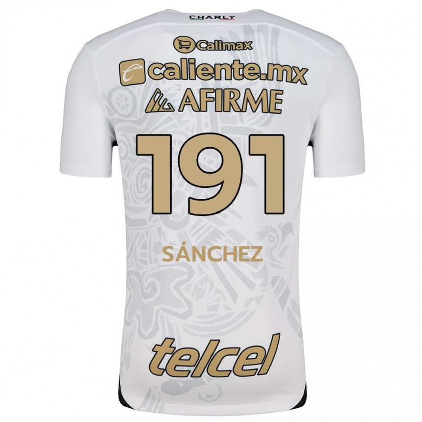 Niño Fútbol Camiseta Diego Sánchez #191 Blanco Negro 2ª Equipación 2024/25 Argentina