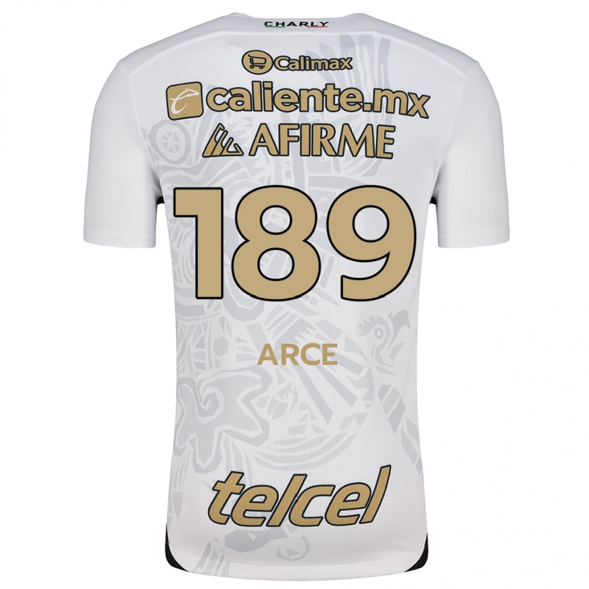 Niño Fútbol Camiseta Diego Arce #189 Blanco Negro 2ª Equipación 2024/25 Argentina