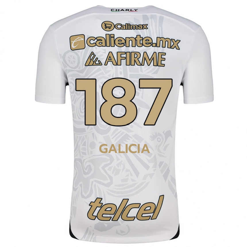 Niño Fútbol Camiseta Carlos Galicia #187 Blanco Negro 2ª Equipación 2024/25 Argentina