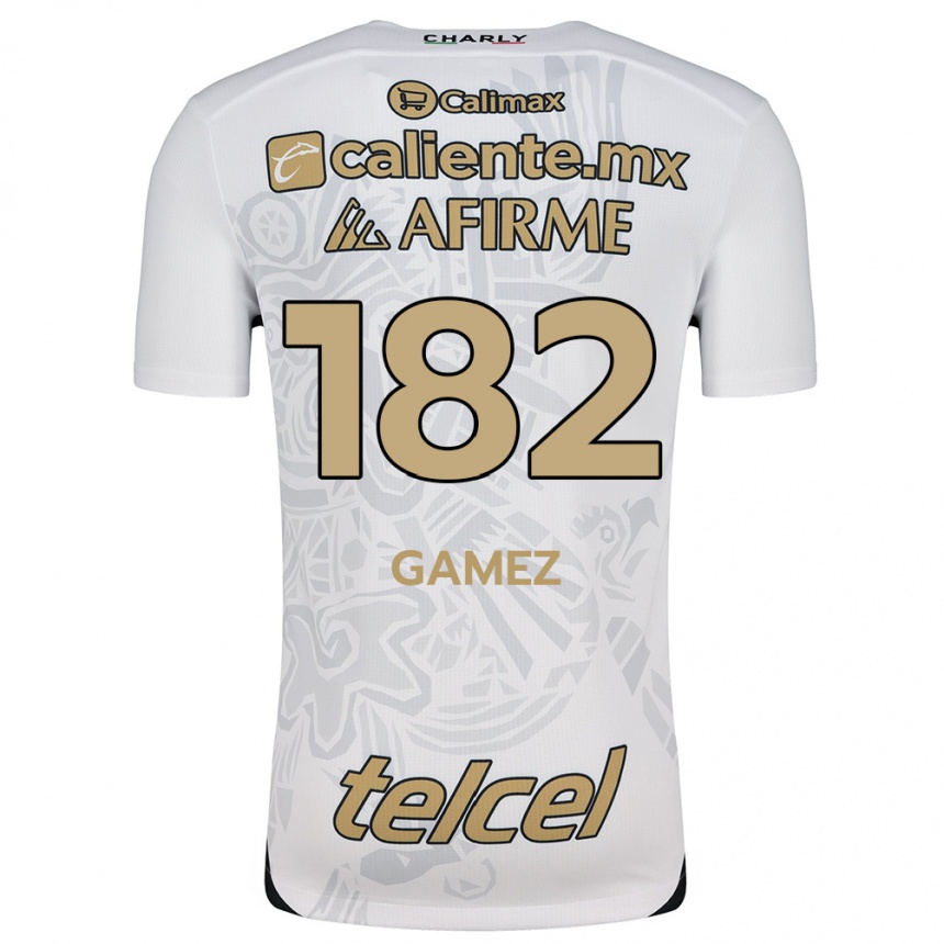 Niño Fútbol Camiseta Mark Gamez #182 Blanco Negro 2ª Equipación 2024/25 Argentina