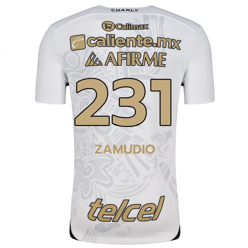 Niño Fútbol Camiseta Irwin Zamudio #231 Blanco Negro 2ª Equipación 2024/25 Argentina