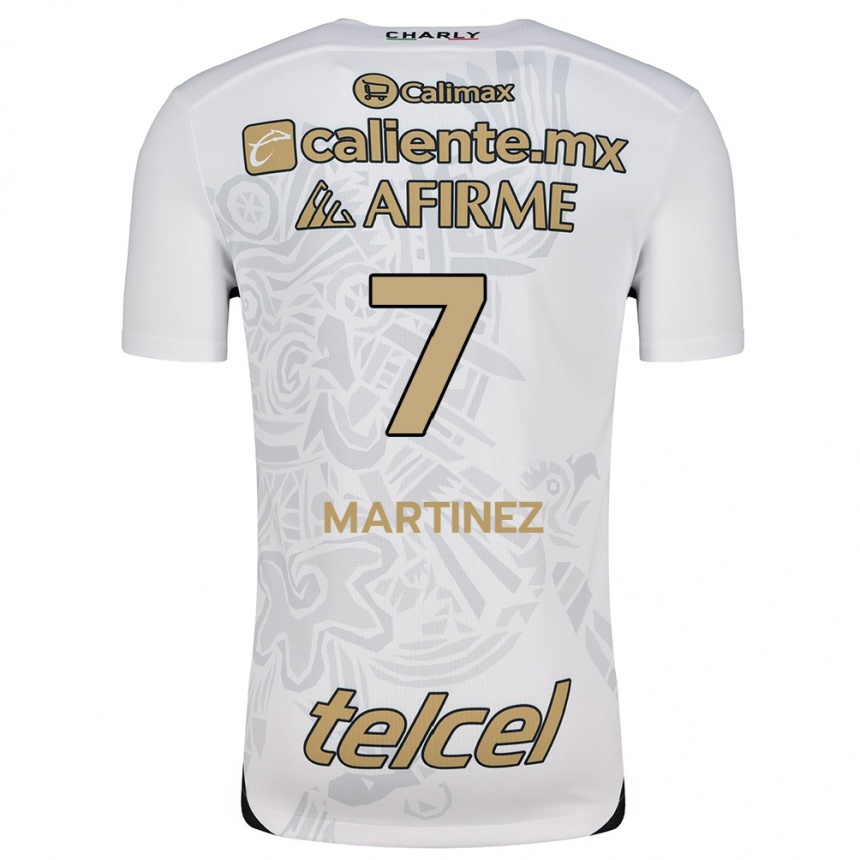 Niño Fútbol Camiseta Alejandro Martínez #7 Blanco Negro 2ª Equipación 2024/25 Argentina