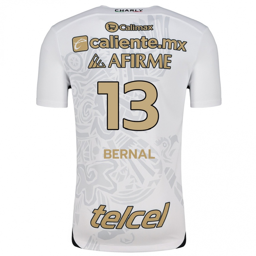 Niño Fútbol Camiseta Mayra Pelayo-Bernal #13 Blanco Negro 2ª Equipación 2024/25 Argentina