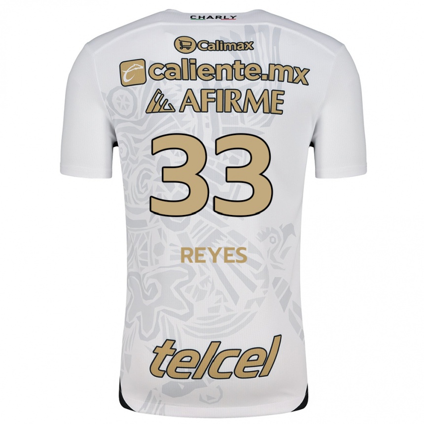 Niño Fútbol Camiseta Jazmín Reyes #33 Blanco Negro 2ª Equipación 2024/25 Argentina