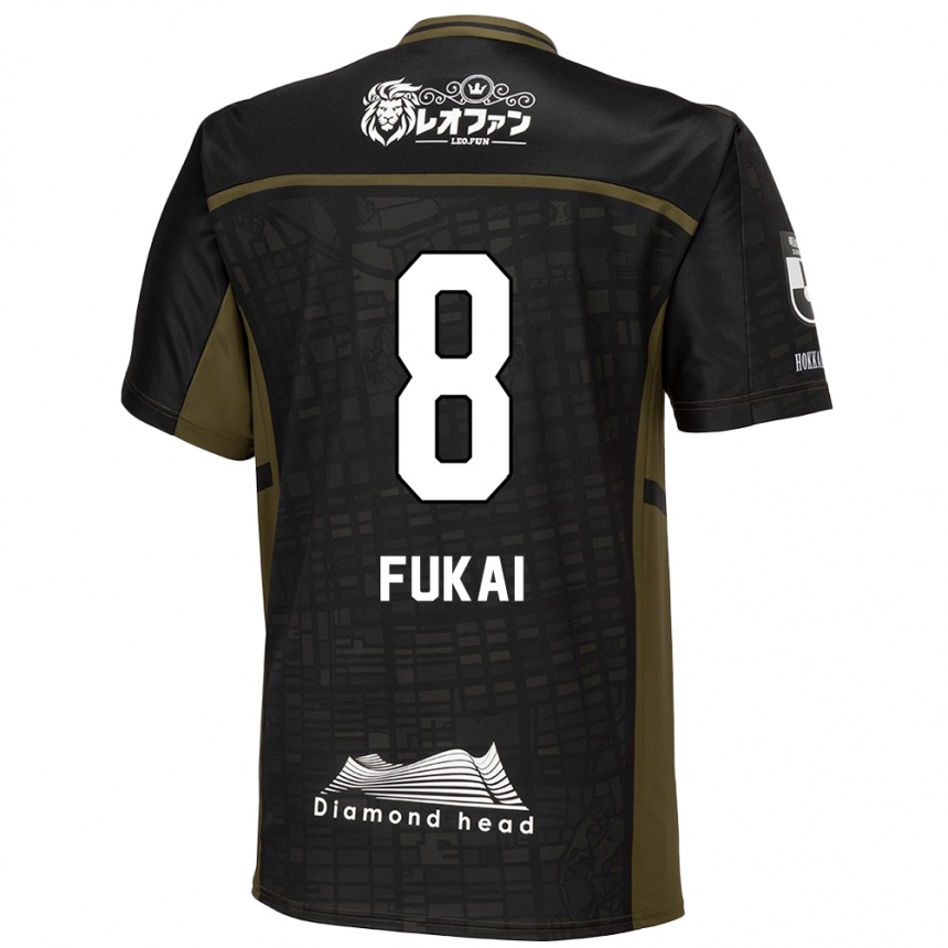 Niño Fútbol Camiseta Kazuki Fukai #8 Verde Negro 2ª Equipación 2024/25 Argentina