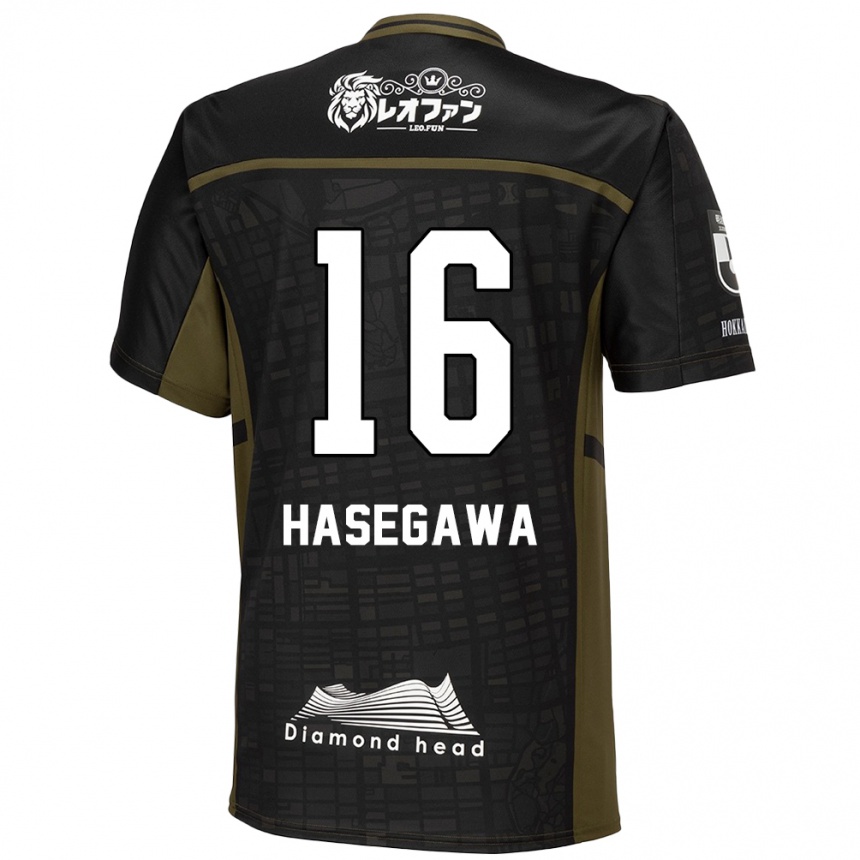 Niño Fútbol Camiseta Tatsuya Hasegawa #16 Verde Negro 2ª Equipación 2024/25 Argentina