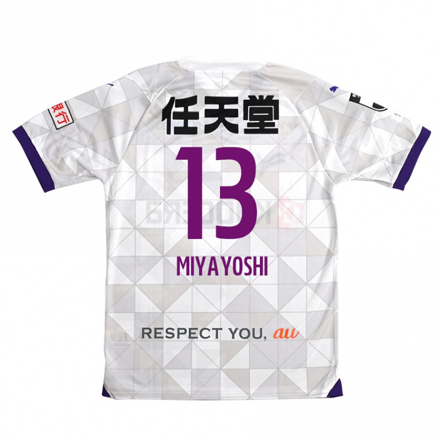 Niño Fútbol Camiseta Takumi Miyayoshi #13 Blanco Morado 2ª Equipación 2024/25 Argentina