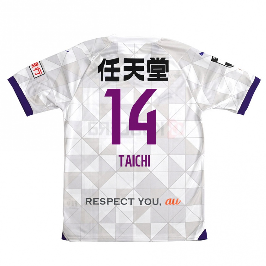 Niño Fútbol Camiseta Taichi Hara #14 Blanco Morado 2ª Equipación 2024/25 Argentina