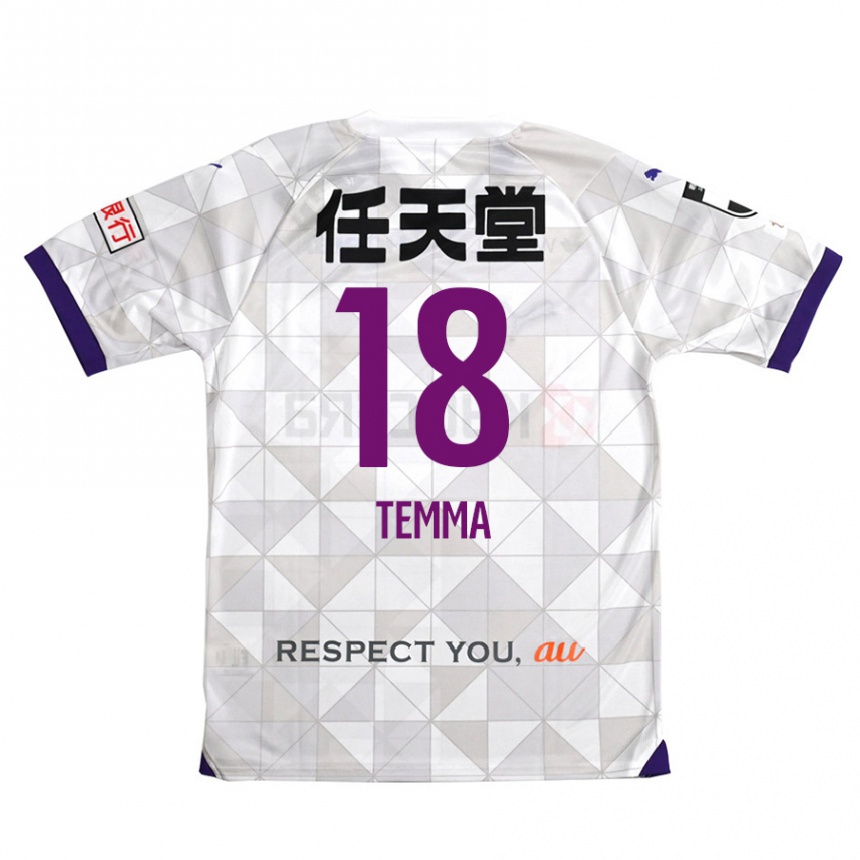 Niño Fútbol Camiseta Temma Matsuda #18 Blanco Morado 2ª Equipación 2024/25 Argentina