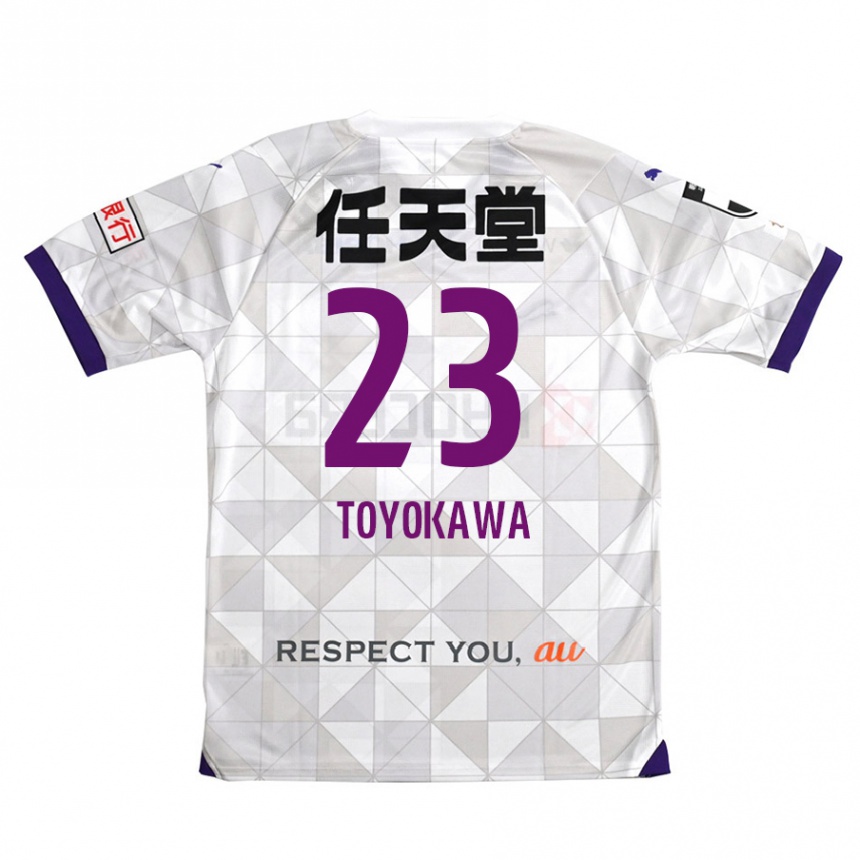 Niño Fútbol Camiseta Yuta Toyokawa #23 Blanco Morado 2ª Equipación 2024/25 Argentina