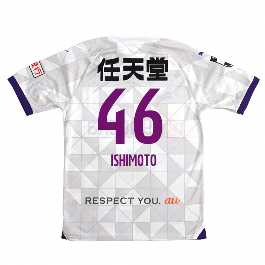 Niño Fútbol Camiseta Taiga Ishimoto #46 Blanco Morado 2ª Equipación 2024/25 Argentina