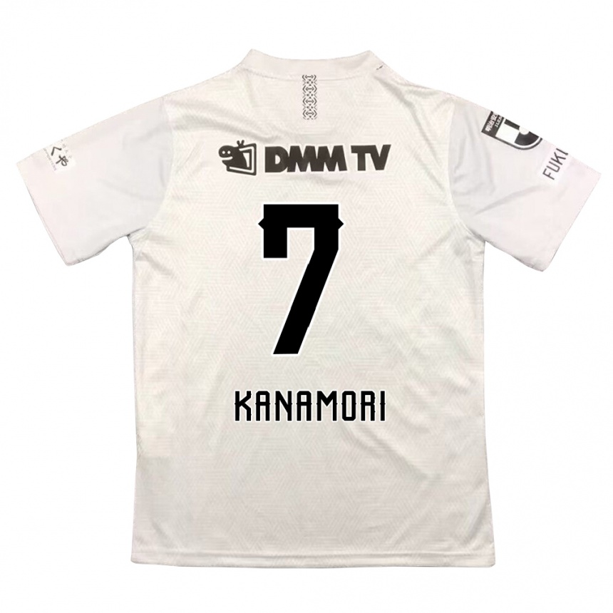 Niño Fútbol Camiseta Takeshi Kanamori #7 Gris Negro 2ª Equipación 2024/25 Argentina