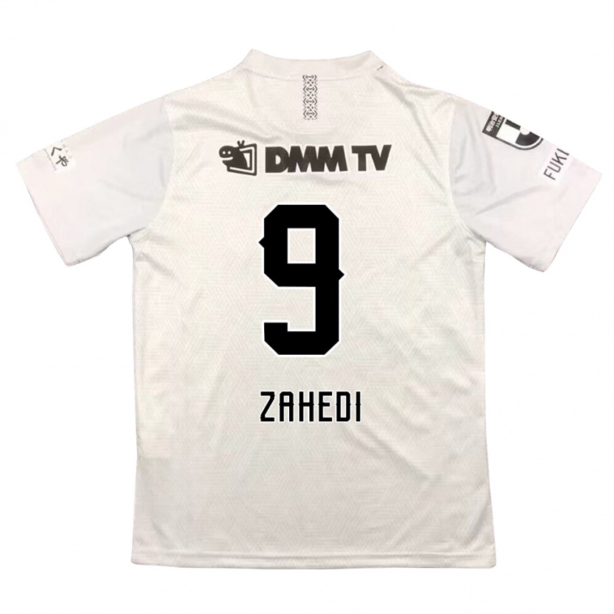 Niño Fútbol Camiseta Shahab Zahedi #9 Gris Negro 2ª Equipación 2024/25 Argentina