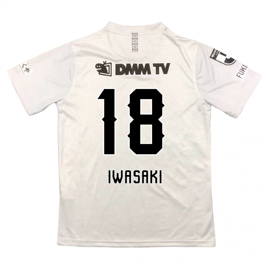 Niño Fútbol Camiseta Yuto Iwasaki #18 Gris Negro 2ª Equipación 2024/25 Argentina