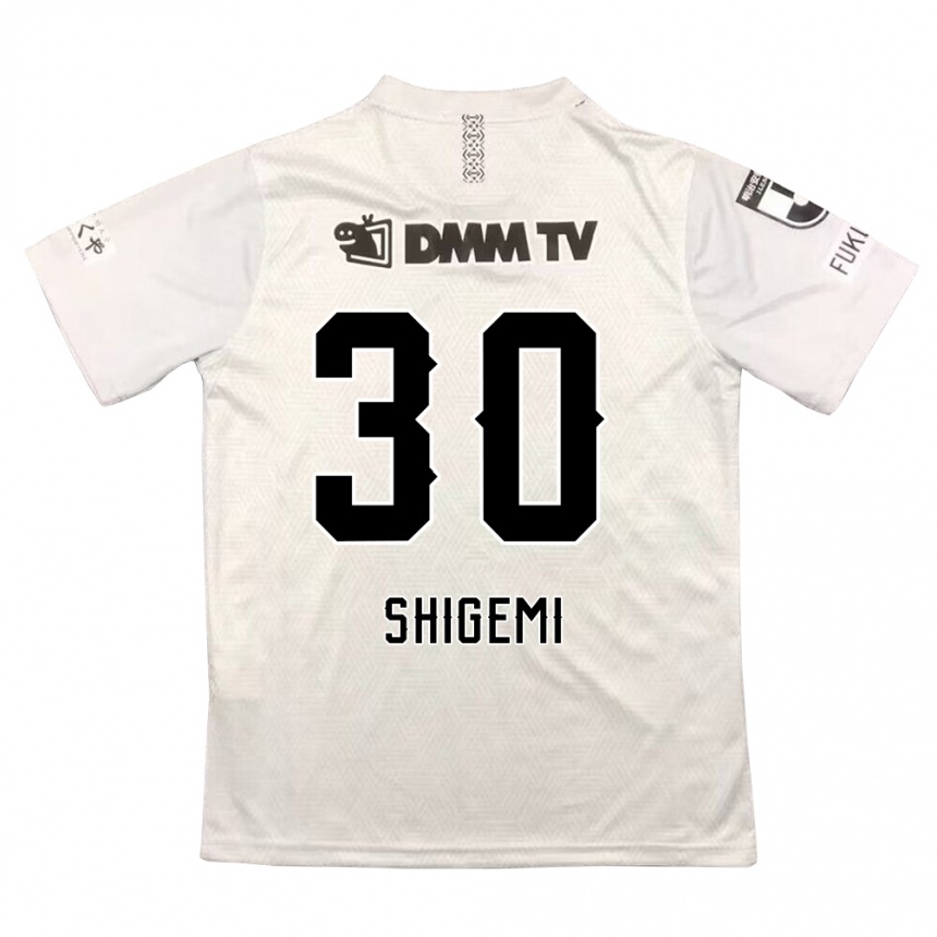 Niño Fútbol Camiseta Masato Shigemi #30 Gris Negro 2ª Equipación 2024/25 Argentina