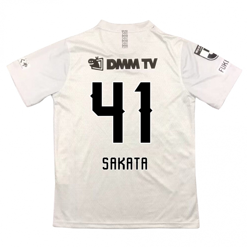 Niño Fútbol Camiseta Daiki Sakata #41 Gris Negro 2ª Equipación 2024/25 Argentina