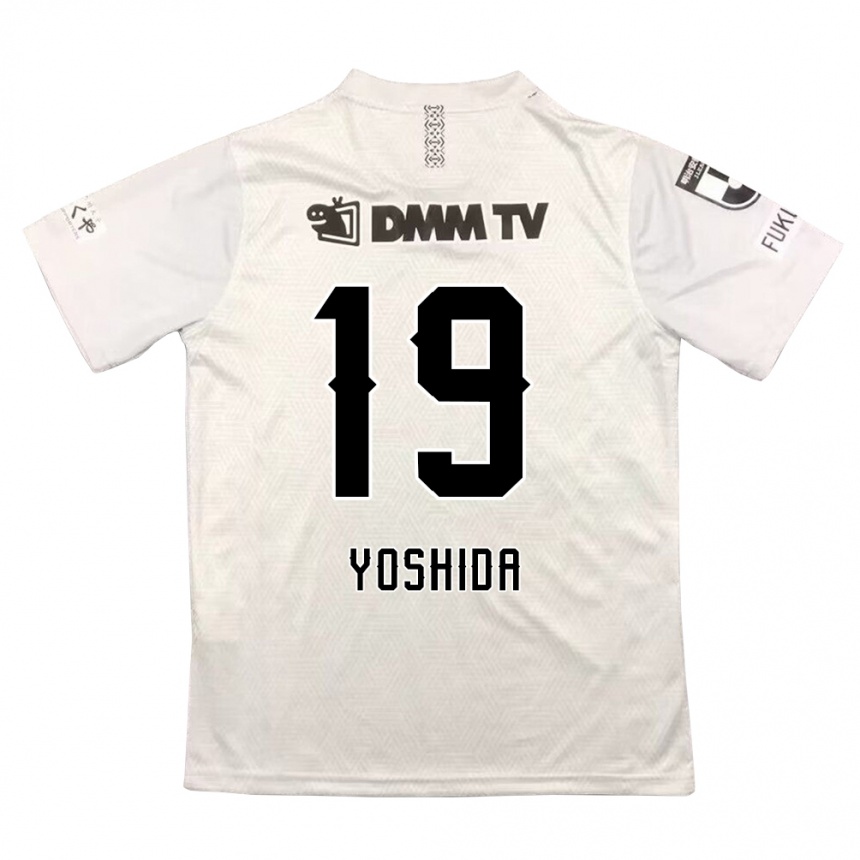 Niño Fútbol Camiseta Yuzuki Yoshida #19 Gris Negro 2ª Equipación 2024/25 Argentina