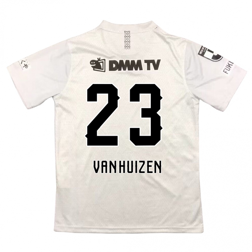 Niño Fútbol Camiseta Haruki Christopher Van Huizen #23 Gris Negro 2ª Equipación 2024/25 Argentina