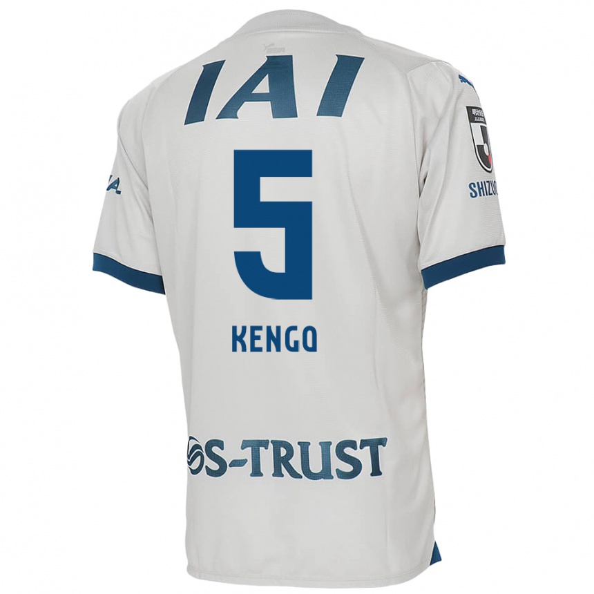 Niño Fútbol Camiseta Kengo Kitazume #5 Blanco Azul 2ª Equipación 2024/25 Argentina