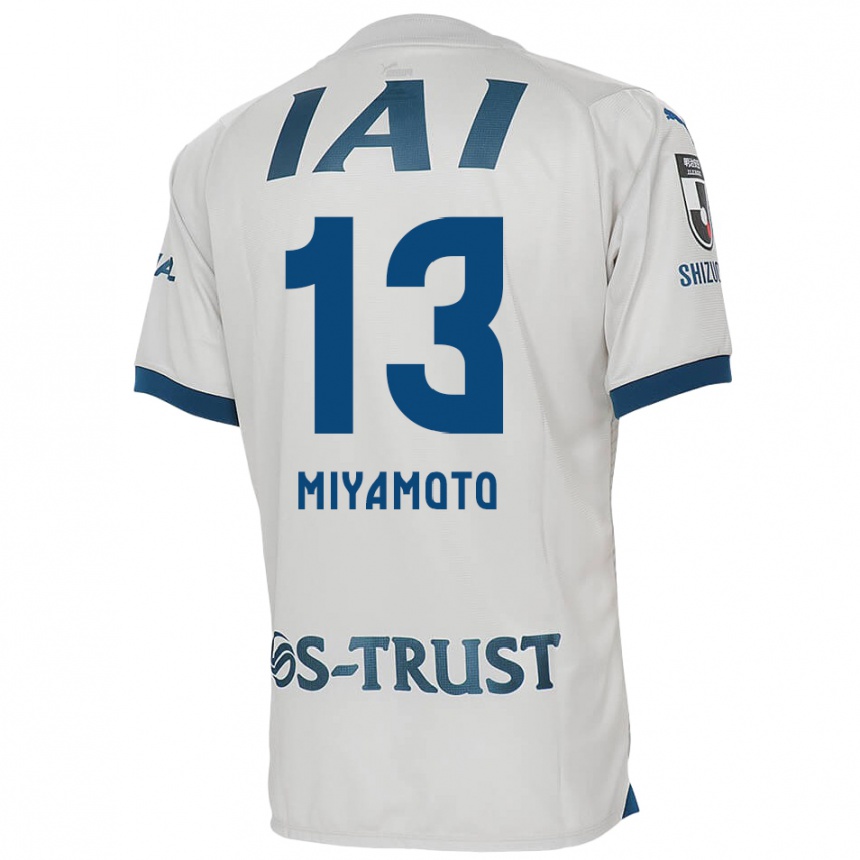 Niño Fútbol Camiseta Kota Miyamoto #13 Blanco Azul 2ª Equipación 2024/25 Argentina