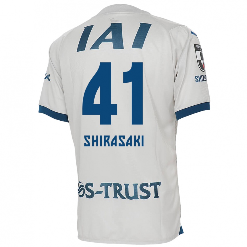 Niño Fútbol Camiseta Ryohei Shirasaki #41 Blanco Azul 2ª Equipación 2024/25 Argentina