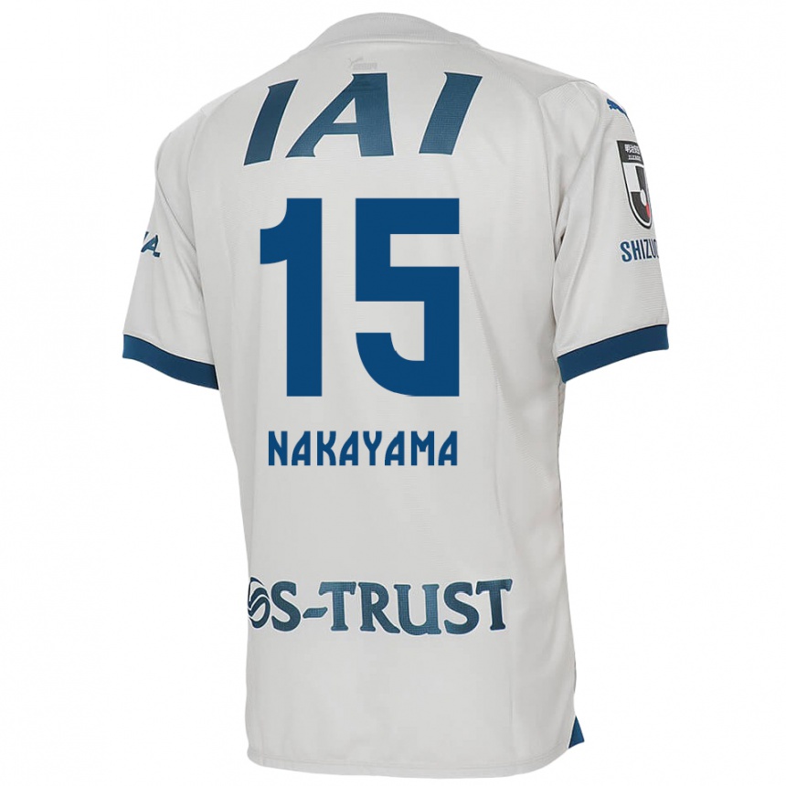 Niño Fútbol Camiseta Atsuki Nakayama #15 Blanco Azul 2ª Equipación 2024/25 Argentina