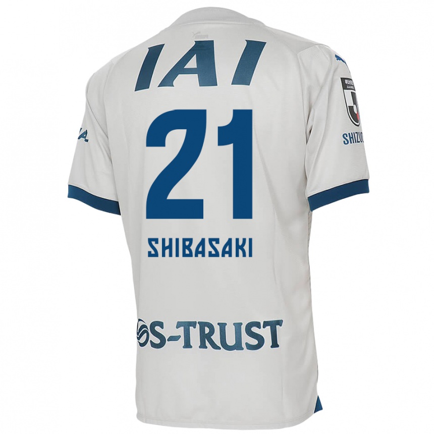 Niño Fútbol Camiseta Kaito Shibasaki #21 Blanco Azul 2ª Equipación 2024/25 Argentina