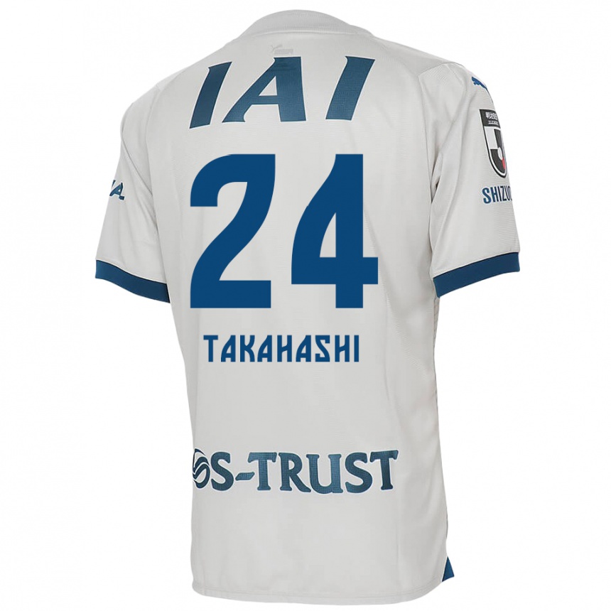 Niño Fútbol Camiseta Yuzuki Takahashi #24 Blanco Azul 2ª Equipación 2024/25 Argentina