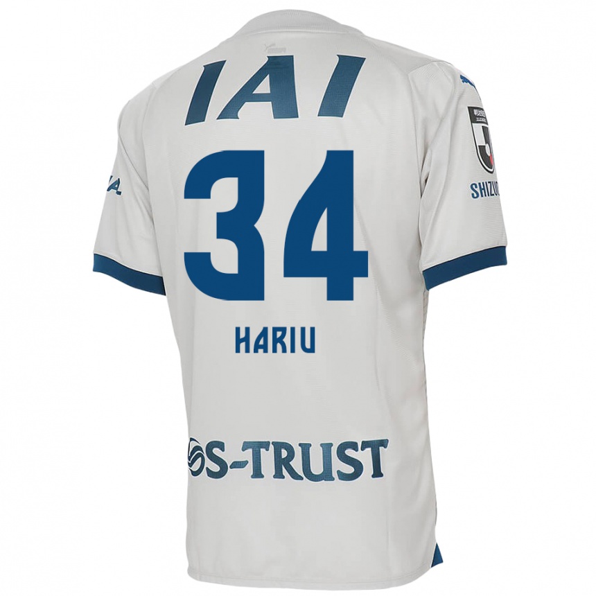 Niño Fútbol Camiseta Ryota Hariu #34 Blanco Azul 2ª Equipación 2024/25 Argentina