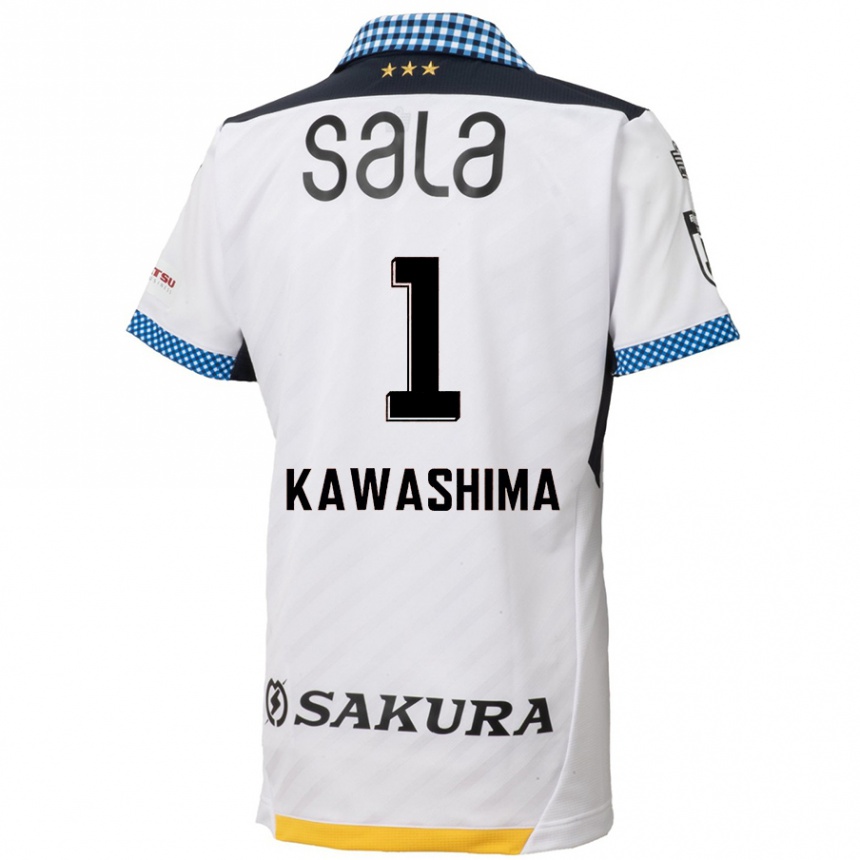 Niño Fútbol Camiseta Eiji Kawashima #1 Blanco Negro 2ª Equipación 2024/25 Argentina