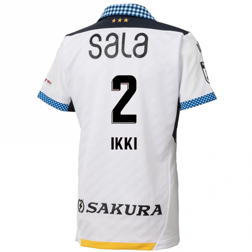 Niño Fútbol Camiseta Ikki Kawasaki #2 Blanco Negro 2ª Equipación 2024/25 Argentina