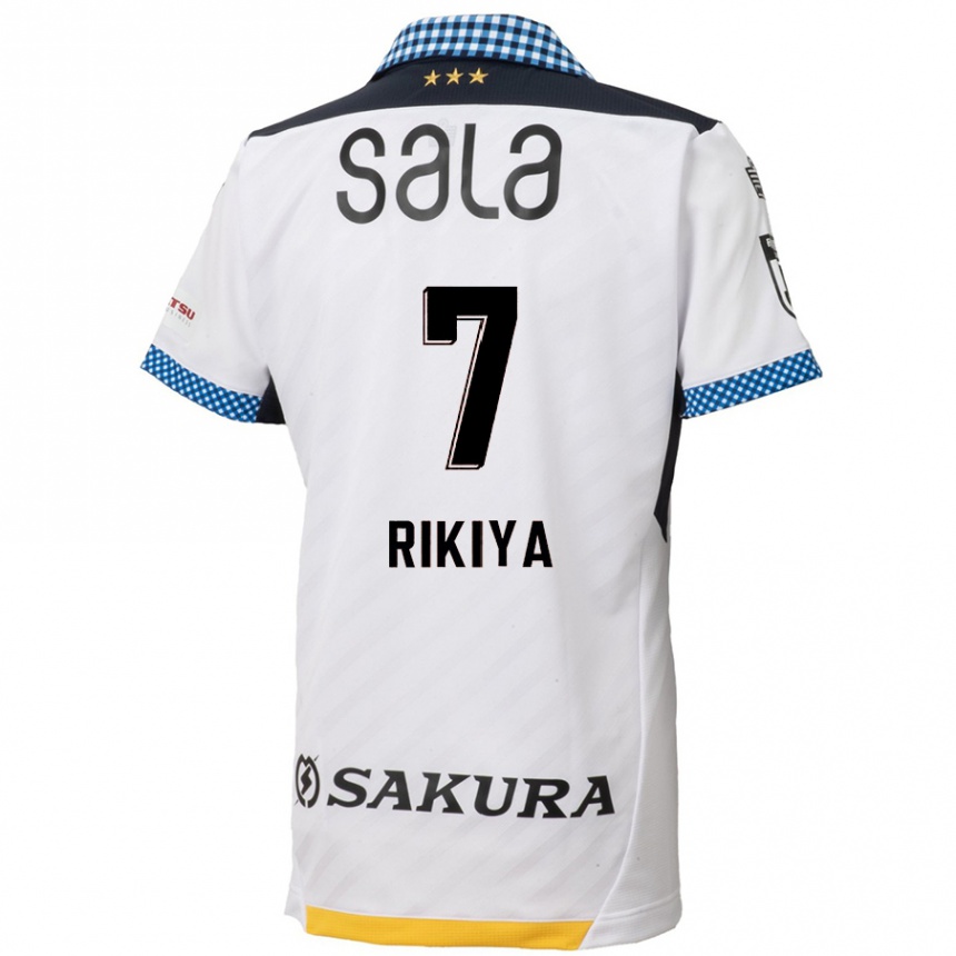 Niño Fútbol Camiseta Rikiya Uehara #7 Blanco Negro 2ª Equipación 2024/25 Argentina