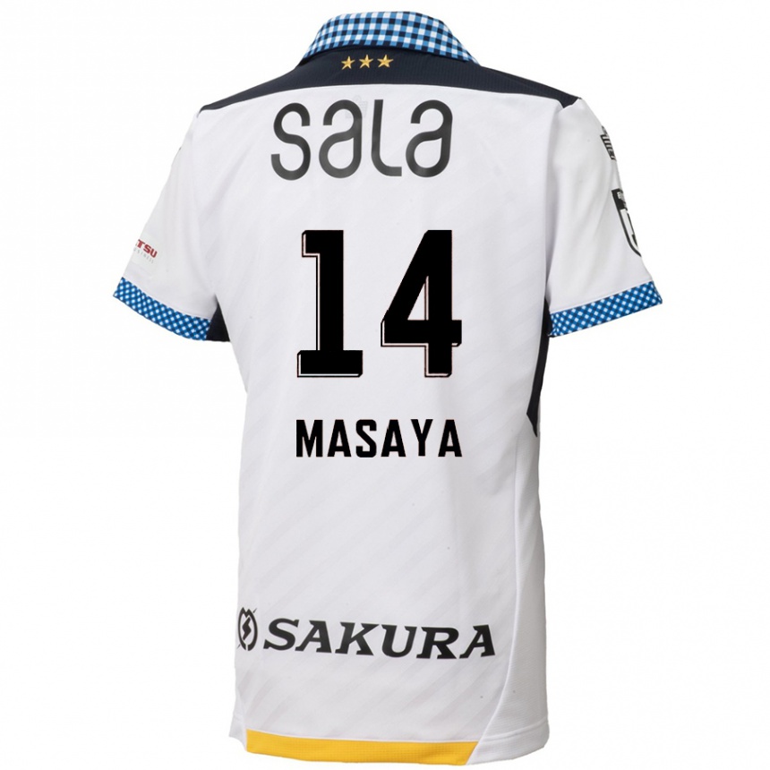 Niño Fútbol Camiseta Masaya Matsumoto #14 Blanco Negro 2ª Equipación 2024/25 Argentina